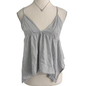 Aerie Size Medium Baby Blue Cotton Baby doll Flowy Cami Going Out Casual Top